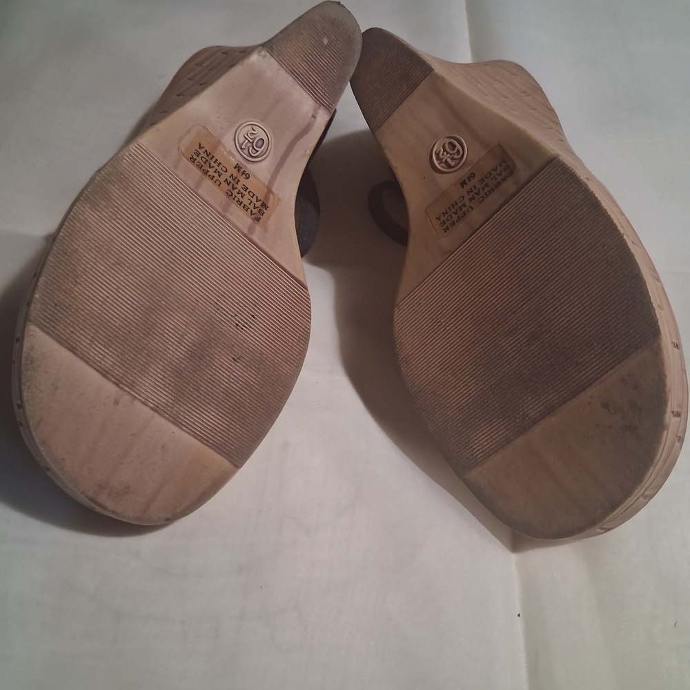 Rouge Helium Denim Blue Wedge Sandals - Picture 3 of 4
